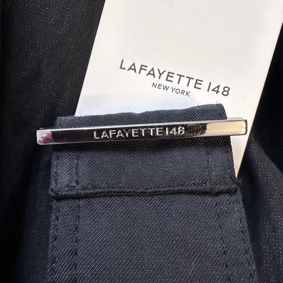 Lafayette 148 black belted trench coat - Picture 6 of 15